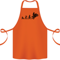 Motorbike Evolution Funny Biker Motorcycle Cotton Apron 100% Organic Orange