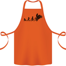 Motorbike Evolution Funny Biker Motorcycle Cotton Apron 100% Organic Orange