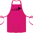 Motorbike Evolution Funny Biker Motorcycle Cotton Apron 100% Organic Pink