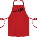 Motorbike Evolution Funny Biker Motorcycle Cotton Apron 100% Organic Red