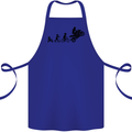 Motorbike Evolution Funny Biker Motorcycle Cotton Apron 100% Organic Royal Blue