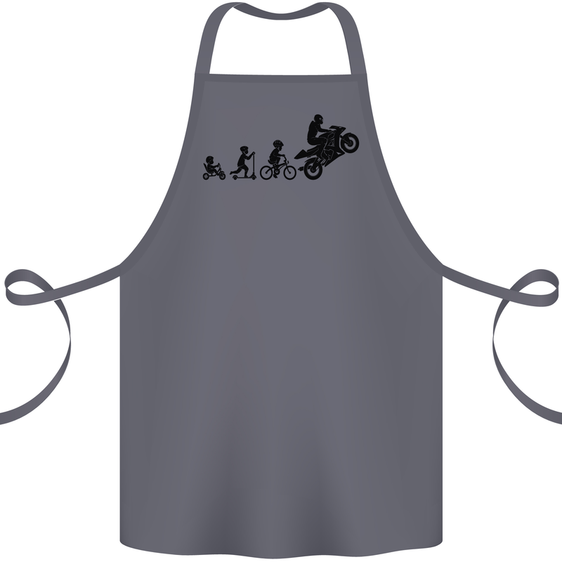 Motorbike Evolution Funny Biker Motorcycle Cotton Apron 100% Organic Steel