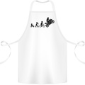 Motorbike Evolution Funny Biker Motorcycle Cotton Apron 100% Organic White