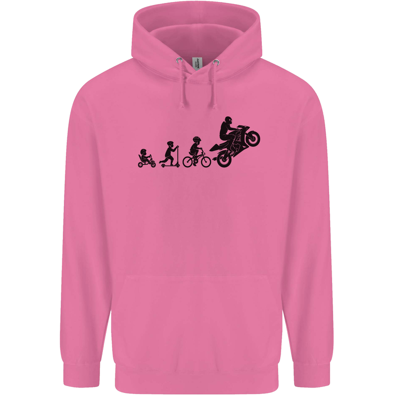 Motorbike Evolution Funny Biker Motorcycle Mens 80% Cotton Hoodie Azelea