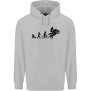 Motorbike Evolution Funny Biker Motorcycle Mens 80% Cotton Hoodie Sports Grey