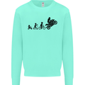 Motorbike Evolution Funny Biker Motorcycle Mens Sweatshirt Jumper Peppermint