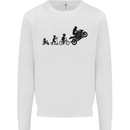 Motorbike Evolution Funny Biker Motorcycle Mens Sweatshirt Jumper White