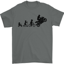 Motorbike Evolution Funny Biker Motorcycle Mens T-Shirt Cotton Gildan Charcoal
