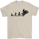 Motorbike Evolution Funny Biker Motorcycle Mens T-Shirt Cotton Gildan Sand