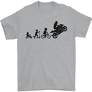 Motorbike Evolution Funny Biker Motorcycle Mens T-Shirt Cotton Gildan Sports Grey