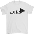Motorbike Evolution Funny Biker Motorcycle Mens T-Shirt Cotton Gildan White
