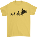 Motorbike Evolution Funny Biker Motorcycle Mens T-Shirt Cotton Gildan Yellow