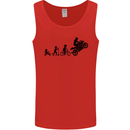 Motorbike Evolution Funny Biker Motorcycle Mens Vest Tank Top Red