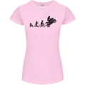 Motorbike Evolution Funny Biker Motorcycle Womens Petite Cut T-Shirt Light Pink
