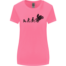 Motorbike Evolution Funny Biker Motorcycle Womens Wider Cut T-Shirt Azalea