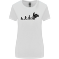 Motorbike Evolution Funny Biker Motorcycle Womens Wider Cut T-Shirt White