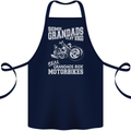 Motorbike Grandads Bingo Biker Motorcycle Cotton Apron 100% Organic Navy Blue