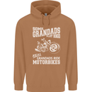 Motorbike Grandads Bingo Biker Motorcycle Mens 80% Cotton Hoodie Caramel Latte