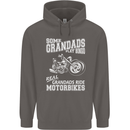 Motorbike Grandads Bingo Biker Motorcycle Mens 80% Cotton Hoodie Charcoal
