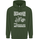 Motorbike Grandads Bingo Biker Motorcycle Mens 80% Cotton Hoodie Forest Green