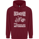 Motorbike Grandads Bingo Biker Motorcycle Mens 80% Cotton Hoodie Maroon