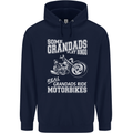 Motorbike Grandads Bingo Biker Motorcycle Mens 80% Cotton Hoodie Navy Blue