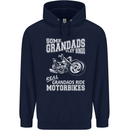 Motorbike Grandads Bingo Biker Motorcycle Mens 80% Cotton Hoodie Navy Blue