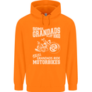 Motorbike Grandads Bingo Biker Motorcycle Mens 80% Cotton Hoodie Orange
