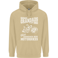 Motorbike Grandads Bingo Biker Motorcycle Mens 80% Cotton Hoodie Sand