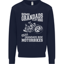 Motorbike Grandads Bingo Biker Motorcycle Mens Sweatshirt Jumper Navy Blue