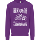 Motorbike Grandads Bingo Biker Motorcycle Mens Sweatshirt Jumper Purple