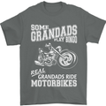 Motorbike Grandads Bingo Biker Motorcycle Mens T-Shirt Cotton Gildan Charcoal