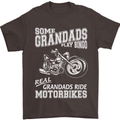 Motorbike Grandads Bingo Biker Motorcycle Mens T-Shirt Cotton Gildan Dark Chocolate