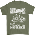 Motorbike Grandads Bingo Biker Motorcycle Mens T-Shirt Cotton Gildan Military Green