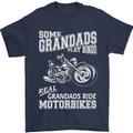 Motorbike Grandads Bingo Biker Motorcycle Mens T-Shirt Cotton Gildan Navy Blue