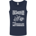 Motorbike Grandads Bingo Biker Motorcycle Mens Vest Tank Top Navy Blue