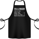 Motorbike I'm a Biker When My Wife Funny Cotton Apron 100% Organic Black