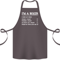 Motorbike I'm a Biker When My Wife Funny Cotton Apron 100% Organic Dark Grey