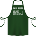 Motorbike I'm a Biker When My Wife Funny Cotton Apron 100% Organic Forest Green