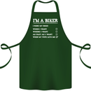 Motorbike I'm a Biker When My Wife Funny Cotton Apron 100% Organic Forest Green