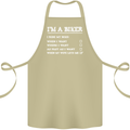 Motorbike I'm a Biker When My Wife Funny Cotton Apron 100% Organic Khaki