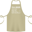 Motorbike I'm a Biker When My Wife Funny Cotton Apron 100% Organic Khaki