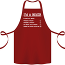 Motorbike I'm a Biker When My Wife Funny Cotton Apron 100% Organic Maroon