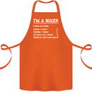 Motorbike I'm a Biker When My Wife Funny Cotton Apron 100% Organic Orange