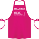 Motorbike I'm a Biker When My Wife Funny Cotton Apron 100% Organic Pink