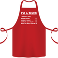 Motorbike I'm a Biker When My Wife Funny Cotton Apron 100% Organic Red