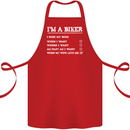 Motorbike I'm a Biker When My Wife Funny Cotton Apron 100% Organic Red