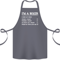 Motorbike I'm a Biker When My Wife Funny Cotton Apron 100% Organic Steel
