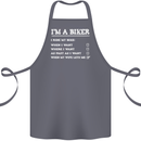 Motorbike I'm a Biker When My Wife Funny Cotton Apron 100% Organic Steel