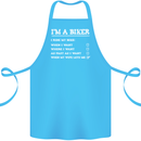 Motorbike I'm a Biker When My Wife Funny Cotton Apron 100% Organic Turquoise